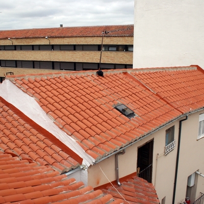 Estado reformado de la cubierta del edificio comunitario II