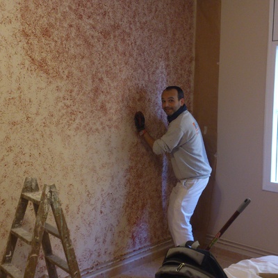 Estampado de pared de dormitorio
