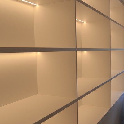 Estanteria iluminada