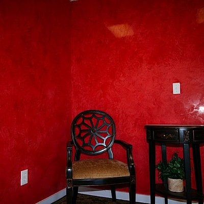 Estucado veneciano "rojo vino"