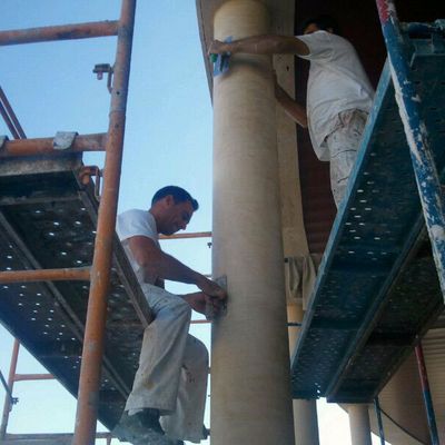 Estuco columnas decorativas exteriores