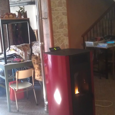 estufa de pellet y hueso y calderas