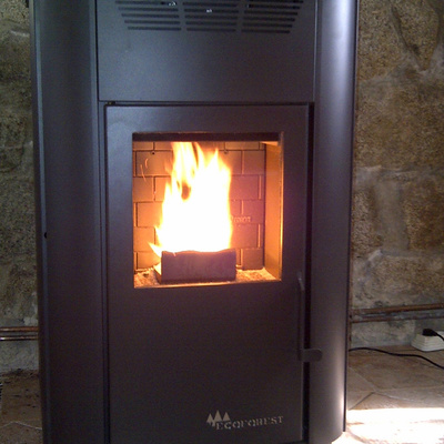 Estufa instalada en chalet en Madrid