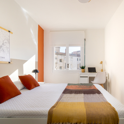 Decoración de dormitorio de coliving