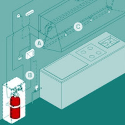 INSTALACION Y VENTA DE EXTINCIONES EN COCINA 