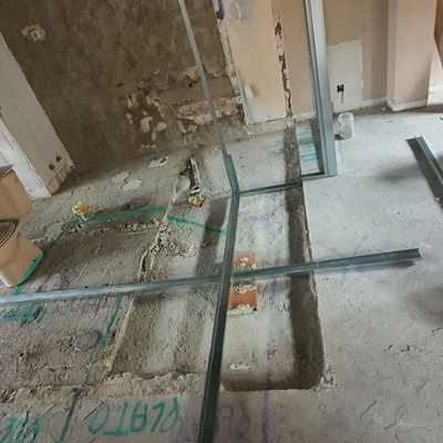Re planteamiento de estructura de pladur para baño