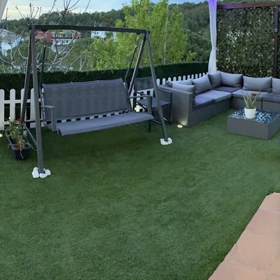 Construccion de terraza y decorada