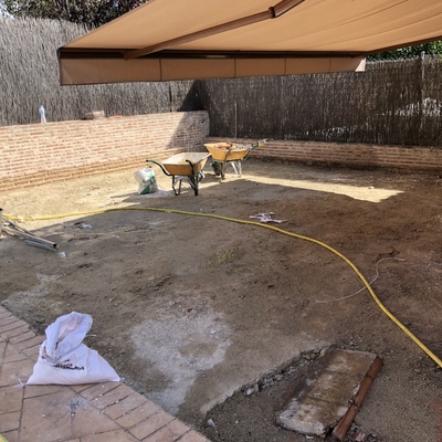 Preparacion del terreno para holmigon