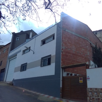 Vivienda unifamiliar + Nave en Larva (Jaén). FACHADA TRASERA