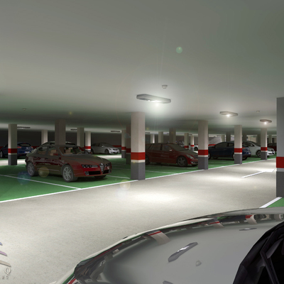 Fase acabados parking edificio administrativo Algeciras