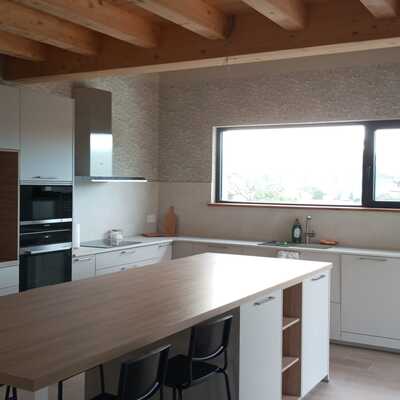 Decoración de cocina con papel pintado