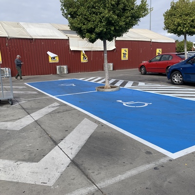 Plazas de minusválidos en Brico depot