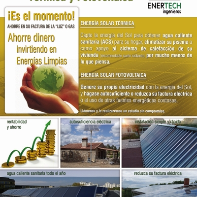 Flyer Energía Solar Térmica y Fotovoltaica