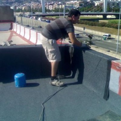 Forrar terrassa amb tela de pissarra 4