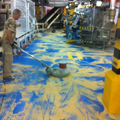 Preparación suelo continuo epoxi