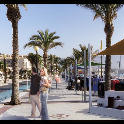 Fotomontaje en playa del Albir