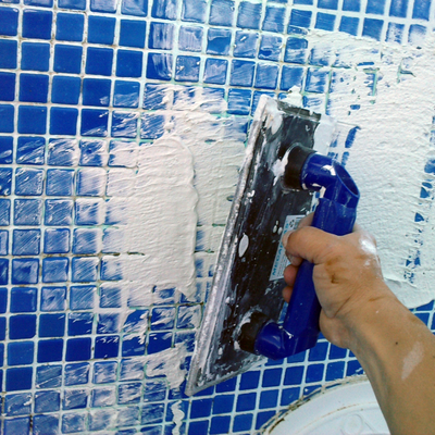 fraguado de piscina en reforma