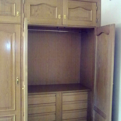 Frente e interior de armario 