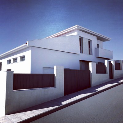 INFOGRAFÍA EXTERIOR PARA VIVIENDA UNIFAMILIAR AISLADA