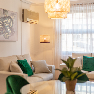 Foto detalle lamparas del salón