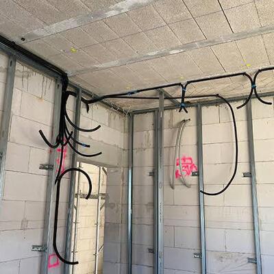 Instalacion en Obra de 9 viviendas