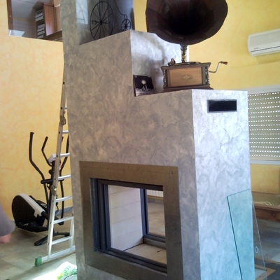 HOGAR DE LEÑA A DOS AMBIENTES