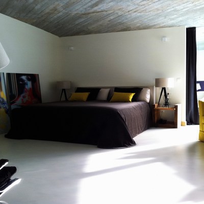 Pavimento de microcemento blanco