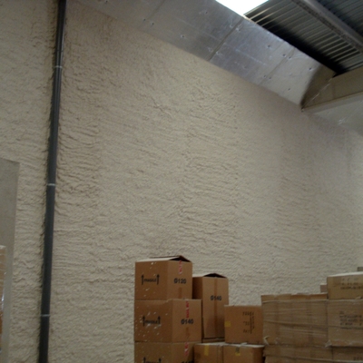 Ignifugado de nave industrial con mortero de vermiculita