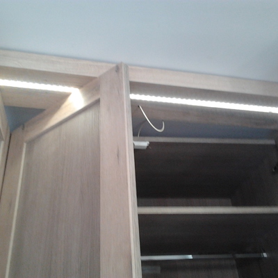 Iluminacion armarios en proceso