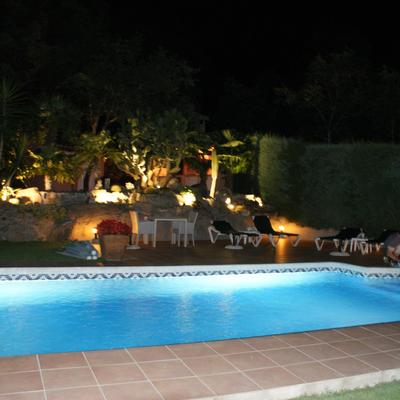 Iluminación jadin de cactus