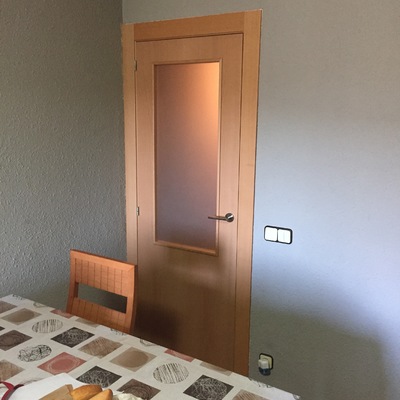 Puerta de haya vidriera