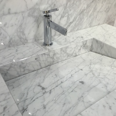 Lavabo de mármol arabescato