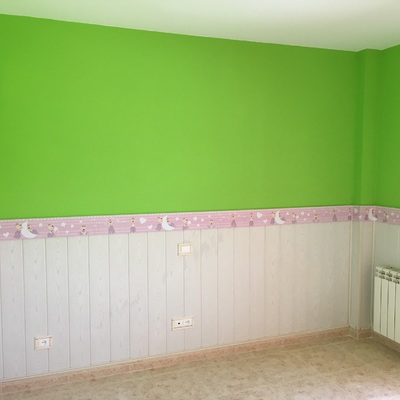 Friso, alisado y pintura de habitacion 2