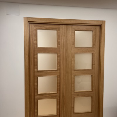 Puerta corredera doble