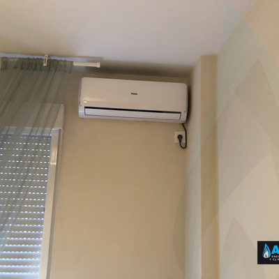 Split Haier en dormitorio