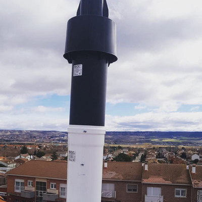 Salida de humos por cubierta