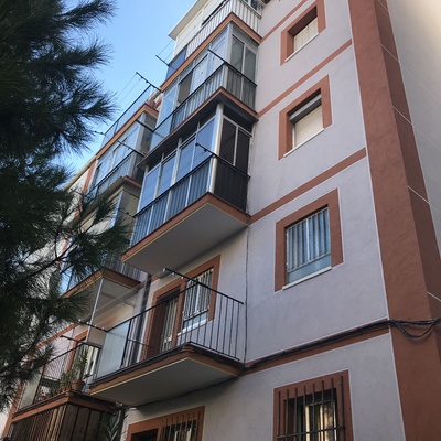 Aspecto acabado de la fachada SATE