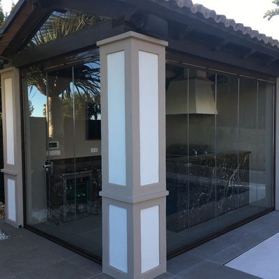 Cerramiento cortina cristal