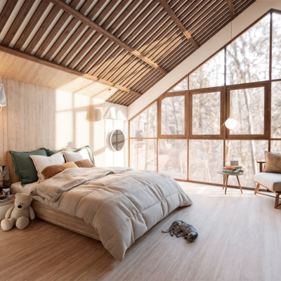 Renderizado 3D Dormitorio