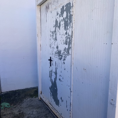 Pintado caseta de obra móvil