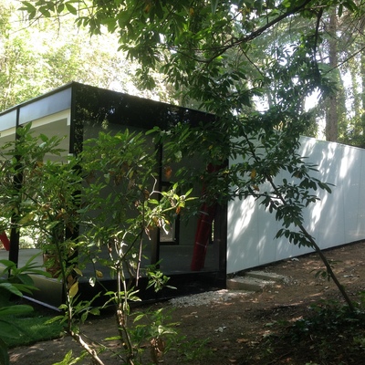 Módulo exterior para gimnasio. Vivienda unifamiliar en Madrid