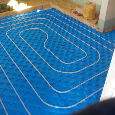 suelo radiante. cocina