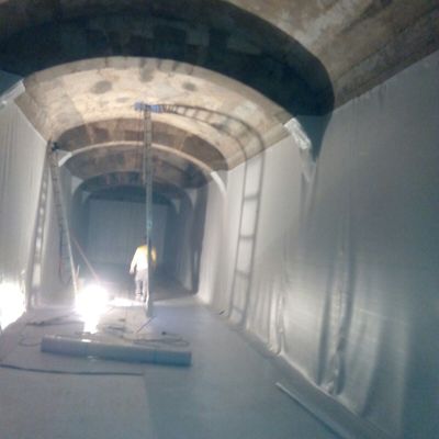 Impermeabilizacion con lámina PVC de Aljibe