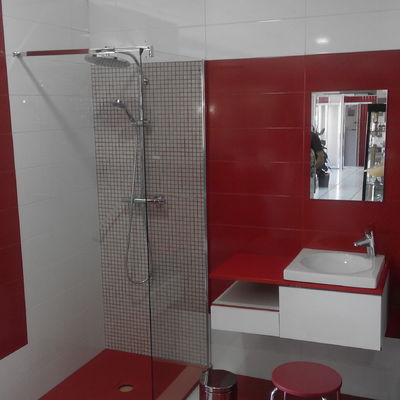 Cuarto de baño color intenso