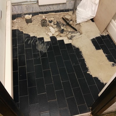 Reabilitacion de suelo de baño