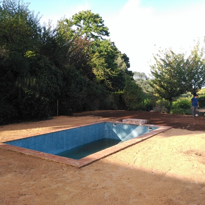 Inicio de instalacion de cesped natural