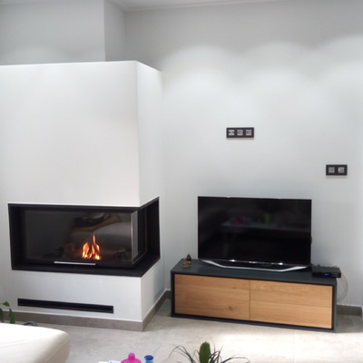 chimenea de Guillotina dos caras