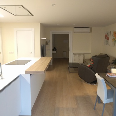 Cocina y comedor unidos