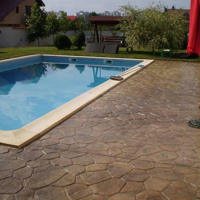 pavimento d ehormigon  y piscinas