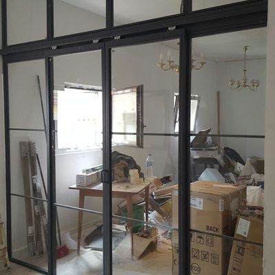 puertas correderas de hierro modelo industrial